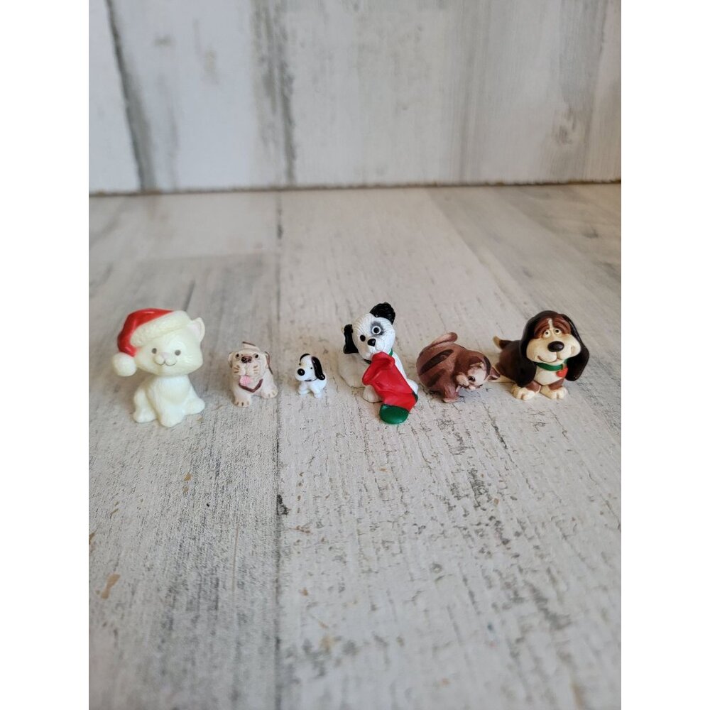Miniature pet‎ cat and dog home decor figure set unique decor
